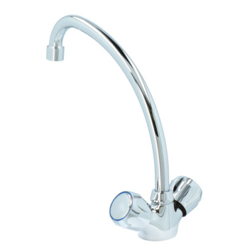 Handson Keukenkraan Thomas 2-knops Chroom met uitloop 235mm