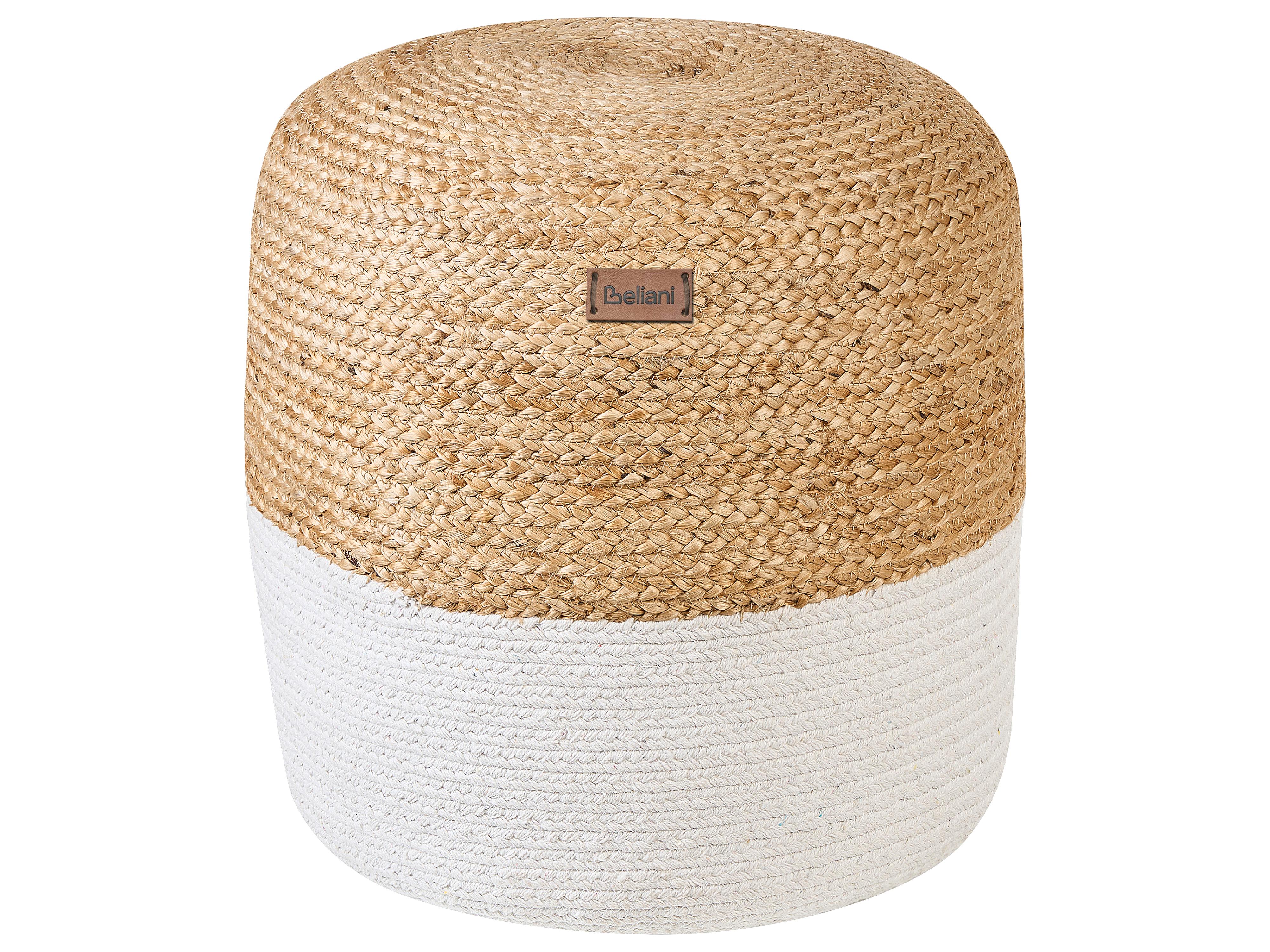Poef DALAMA Jute Wit