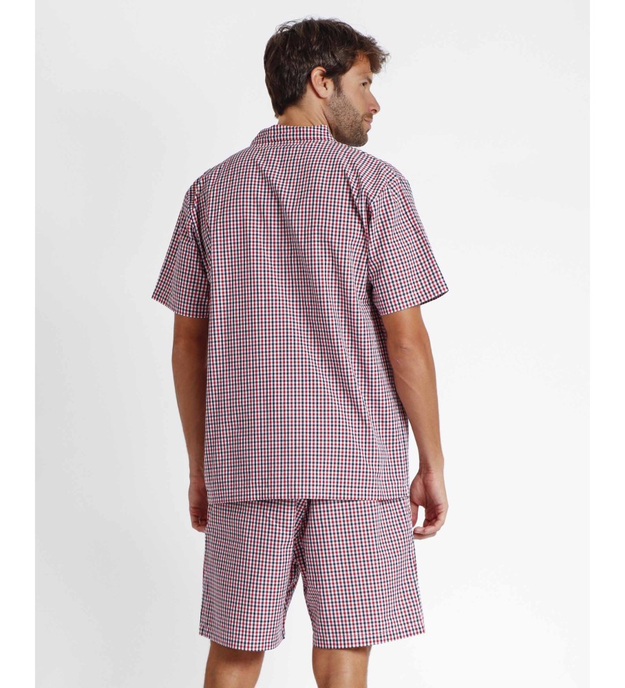 Pijama Admas ADMAS CLASSIC de manga curta aberta, modelo Loren Blue.