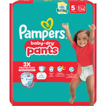 Pampers Baby-Dry Pants Luierbroekjes Maat 5, 24 Luierbroekjes