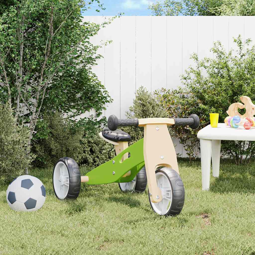 vidaXL 2-in-1 Kinderloopfiets Groen