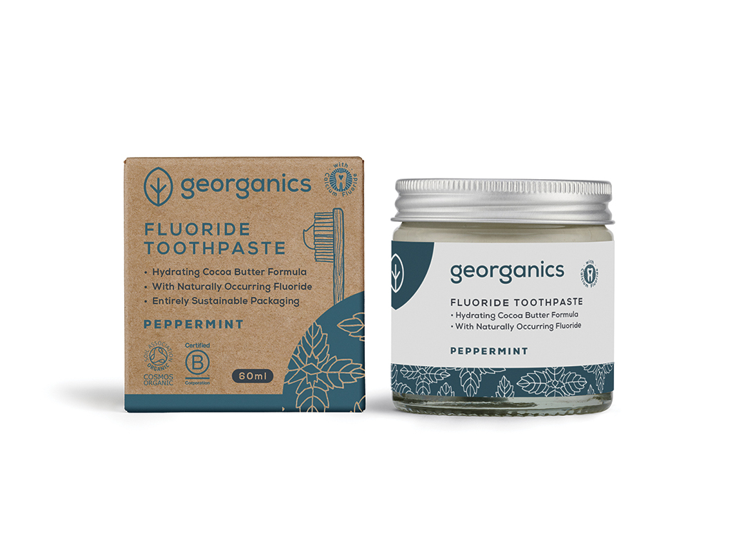 PASTAS DENTIFRICA GEORGANICS FLUOR HORTELA PIMENTA 60ML