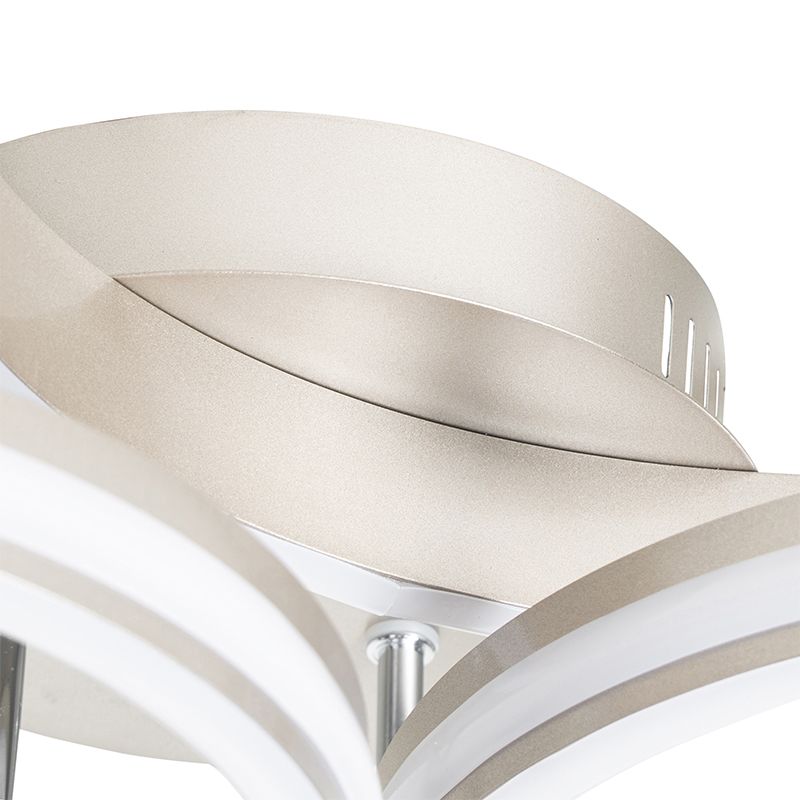 Plafondlamp staal incl. LED 3-staps dimbaar 3-lichts - Navara