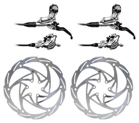 Paire de Freins Formula Cura Argent avec 2 Disques 203 mm