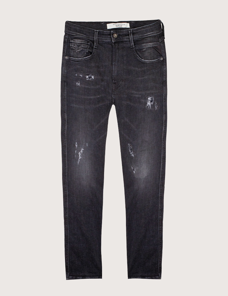 REPLAY JEAN HOMME SLIM ANBASS GRIS FONCÉ M28