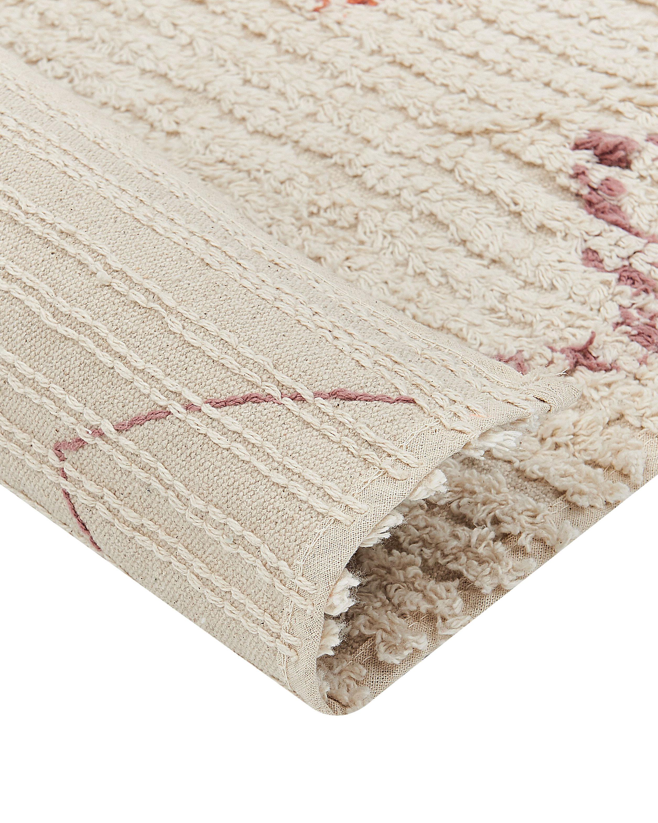 Vloerkleed GUWAHATI Beige 160 x 230 cm Katoen