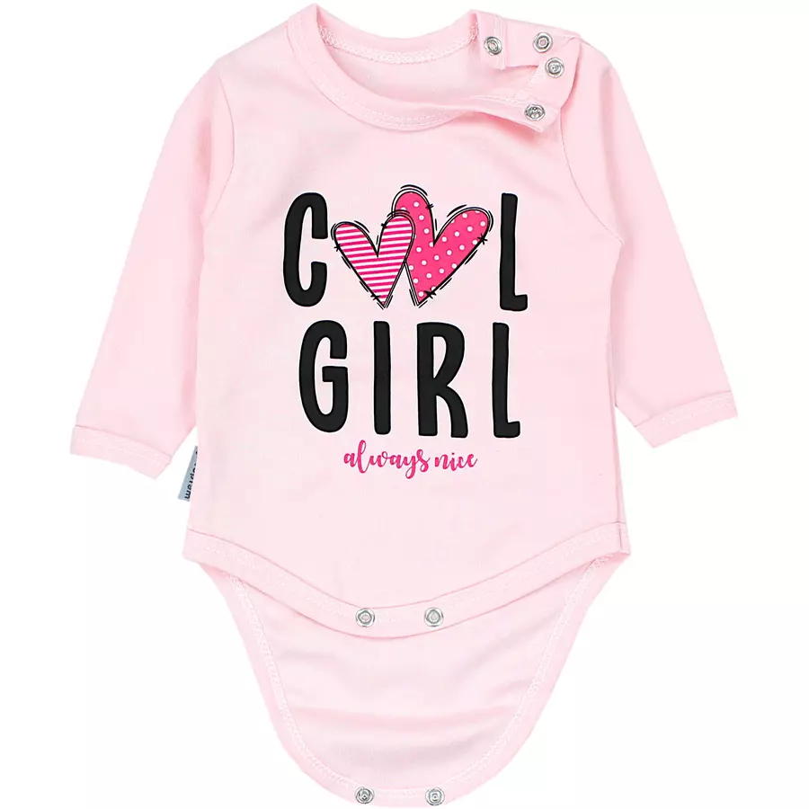 TupTam Mädchen Baby Body Langarm Unifarben 5er Pack rosapink