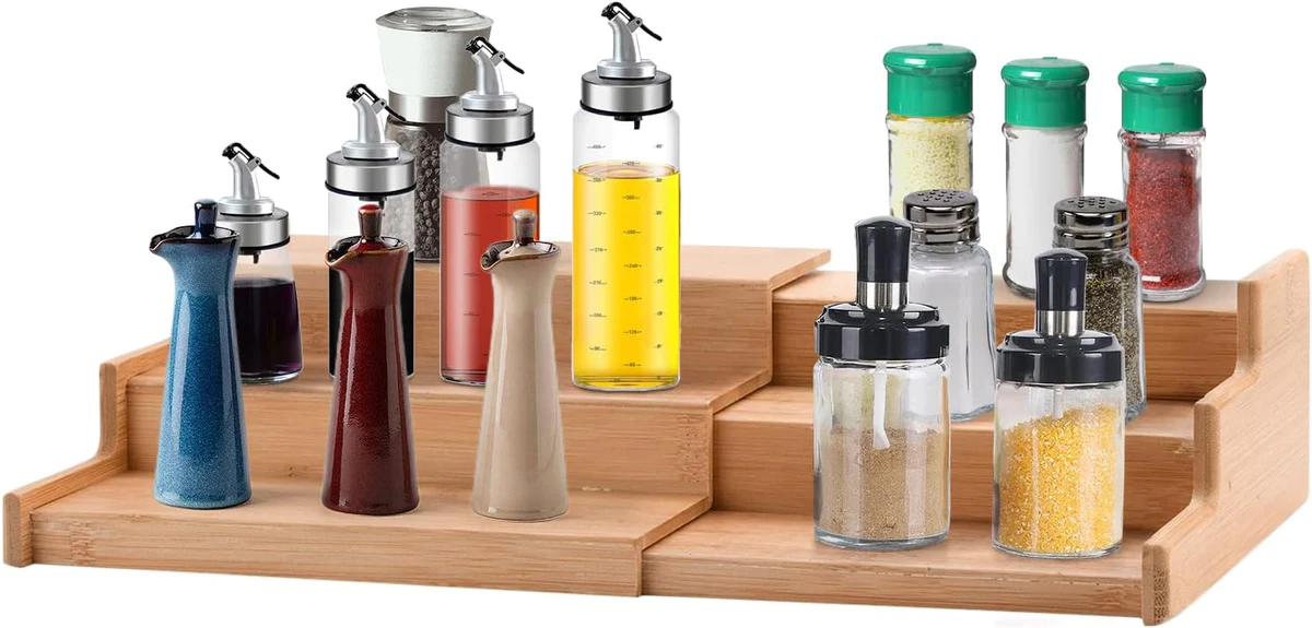 étagère à épices Extensible à 3 Niveaux bois Vendos85