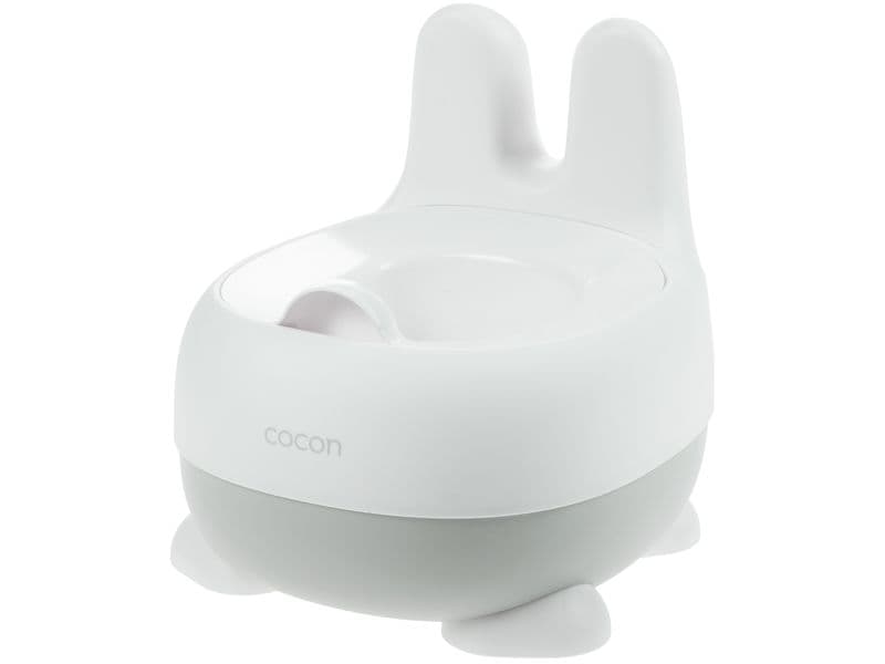 COCON Töpfchen Hase, Grau Kindertopf mit Spritzschutz