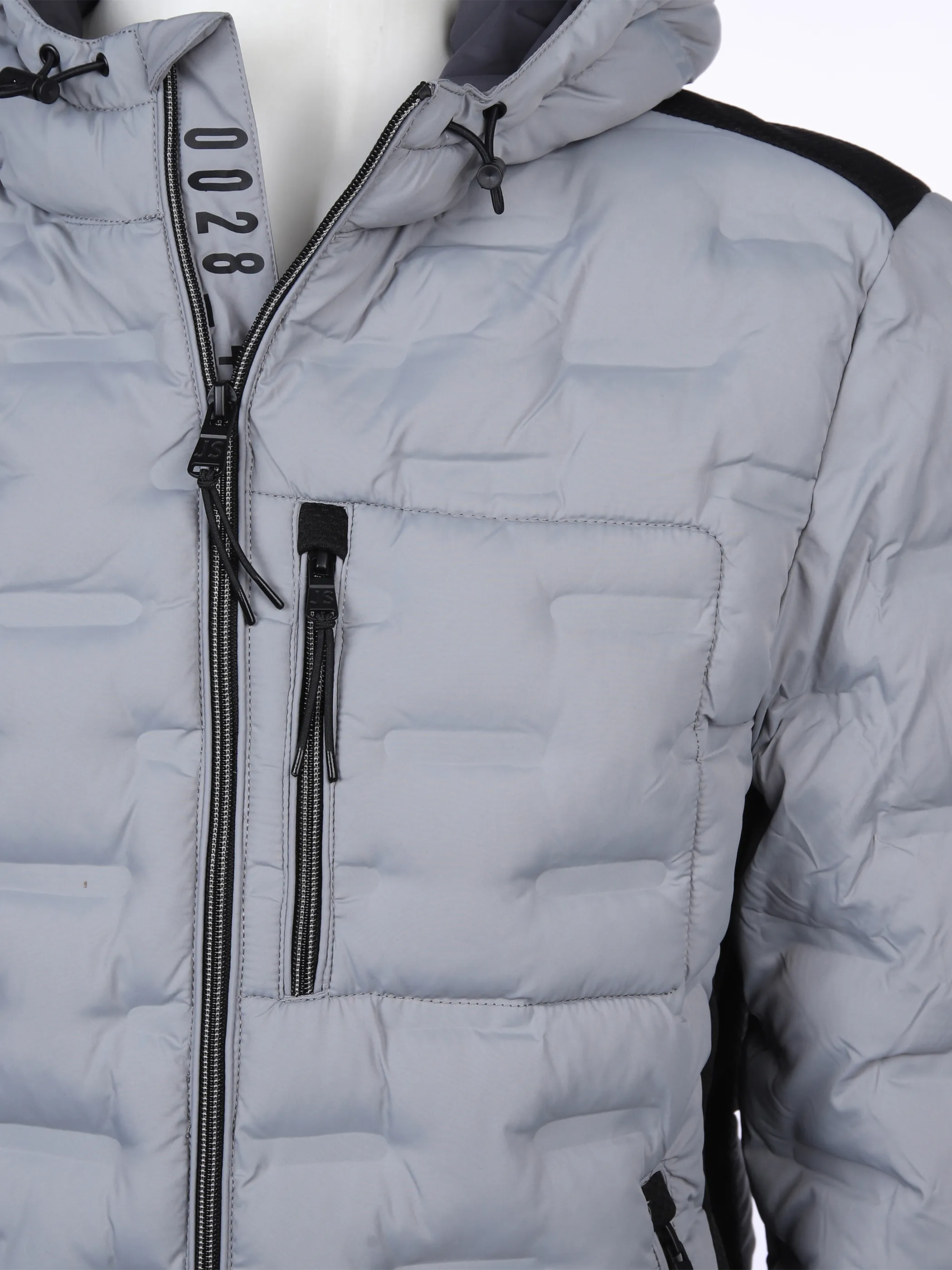 Herren Steppblouson mit Kapuze