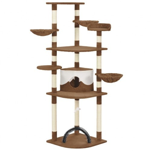 arranhador de sisal marrom para gatos