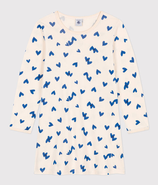 Chemise de nuit cœur petite fille en coton