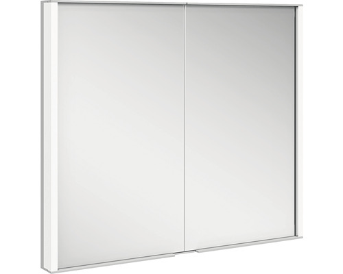 KEUCO Royal Match spiegelkast, 80 x 15 x 70 cm, zilver, 2-deurs, LED, IP20, inbouw