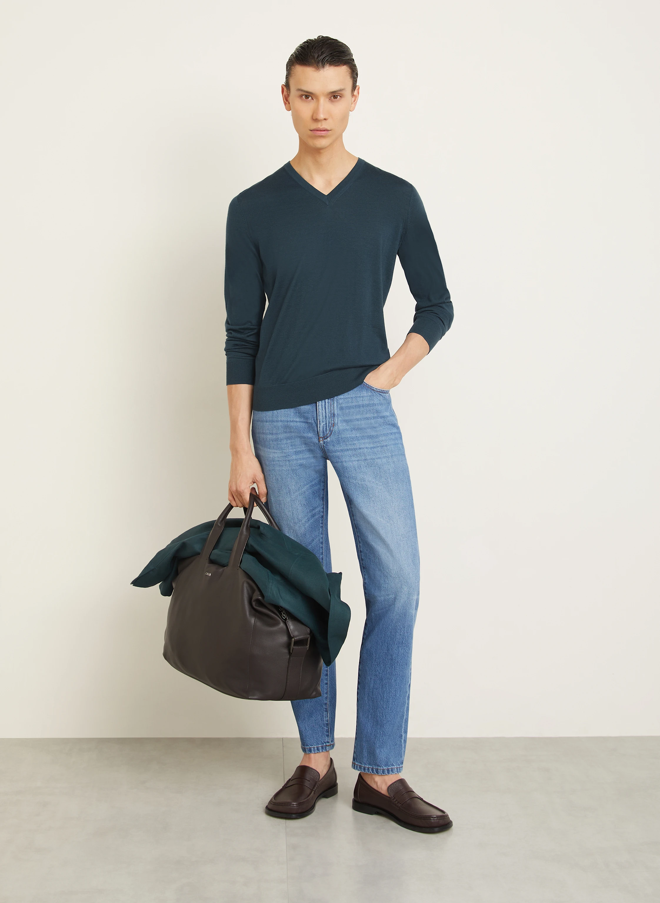 ZEGNA Cashmere-Pullover CASHSETA mit Seide