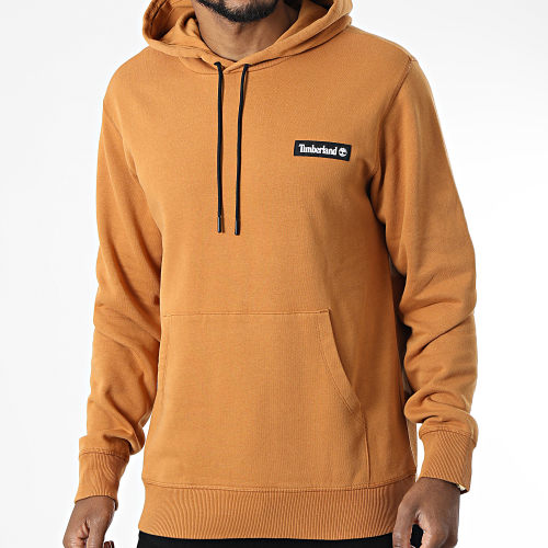 Sweat Capuche Badge A6CB6 Camel