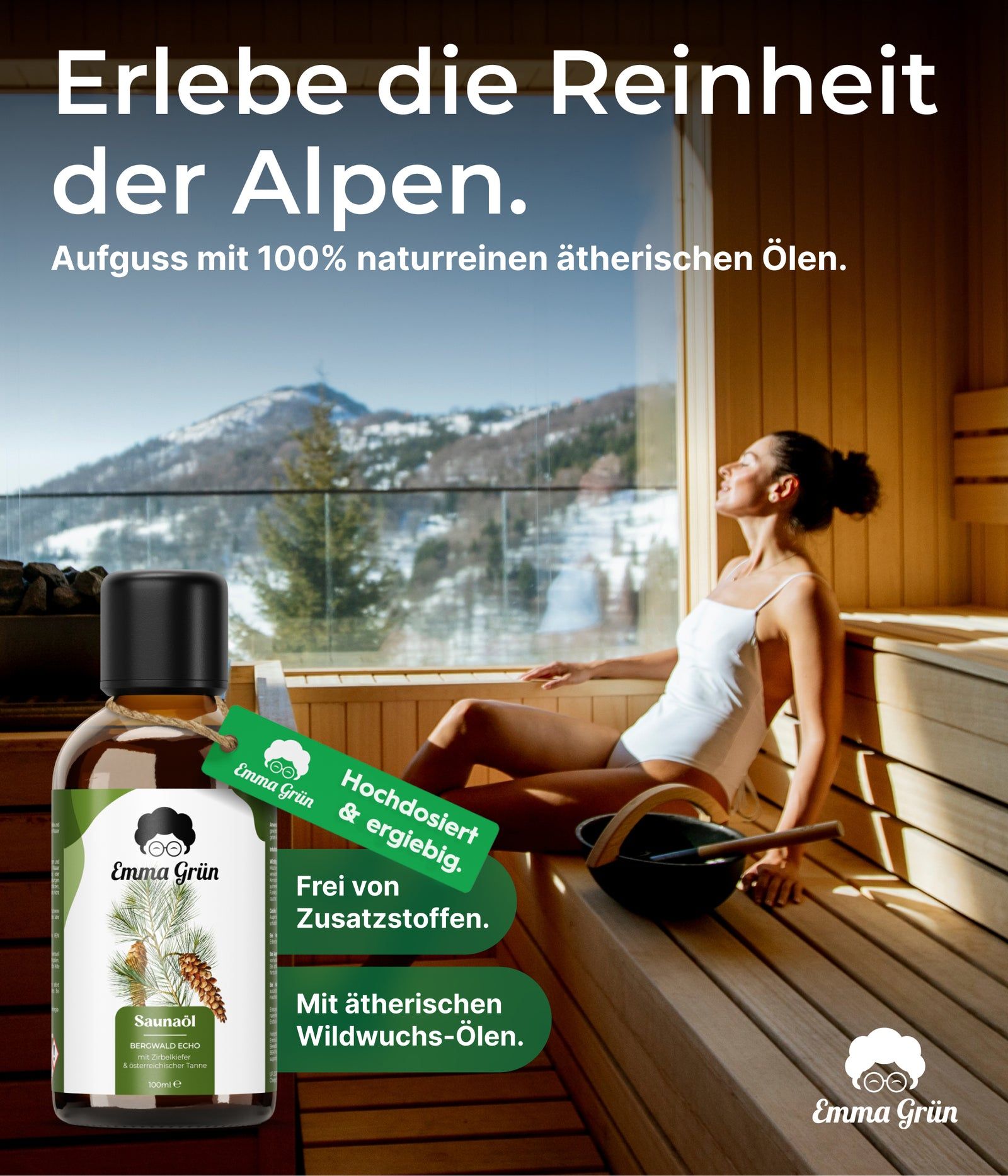 Emma Grün® Saunaöl Bergwald Echo mit Zirbenöl
