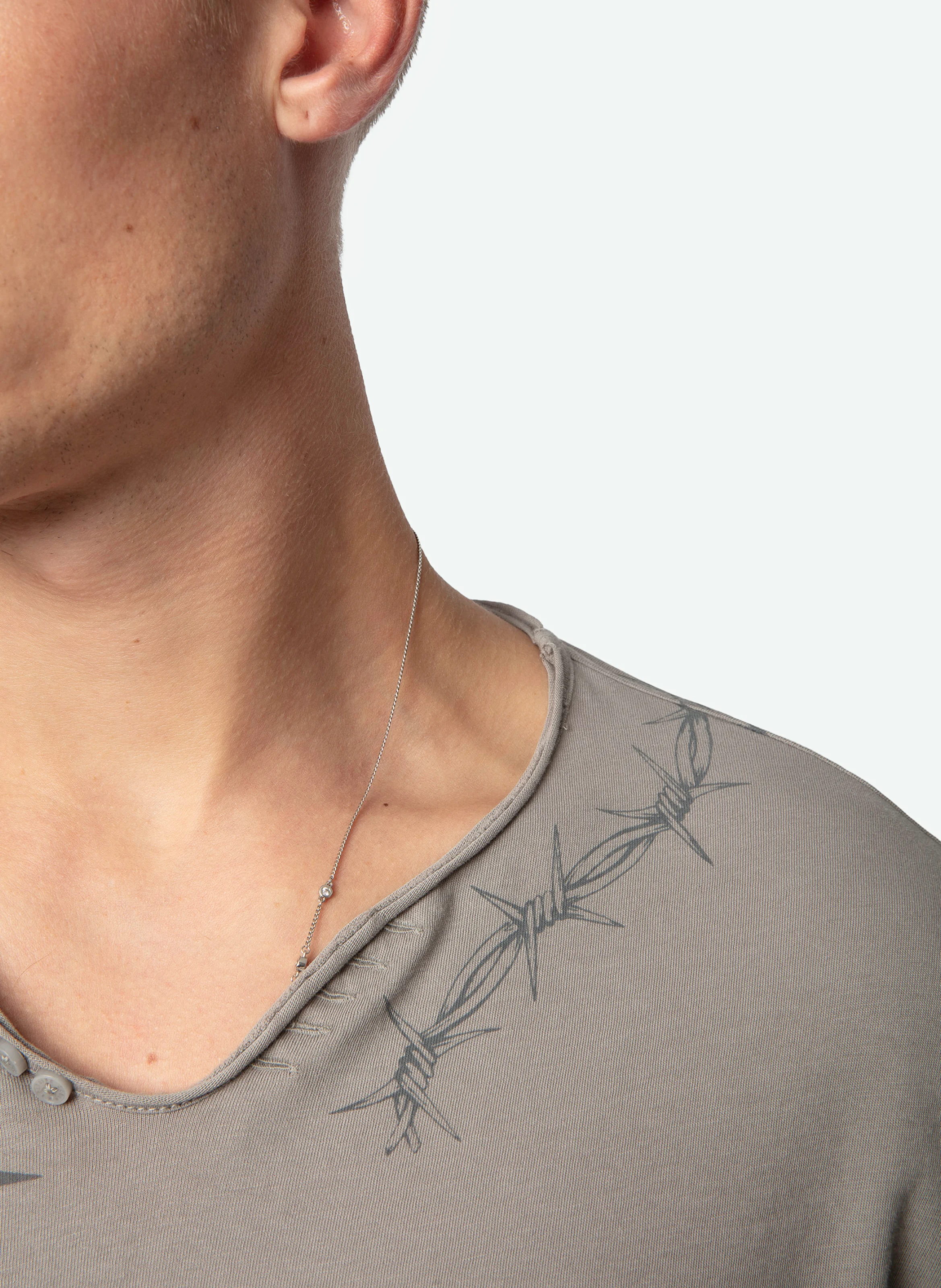 MONASTIR - Tee-shirt tunisien imprimé en coton bio | Gris