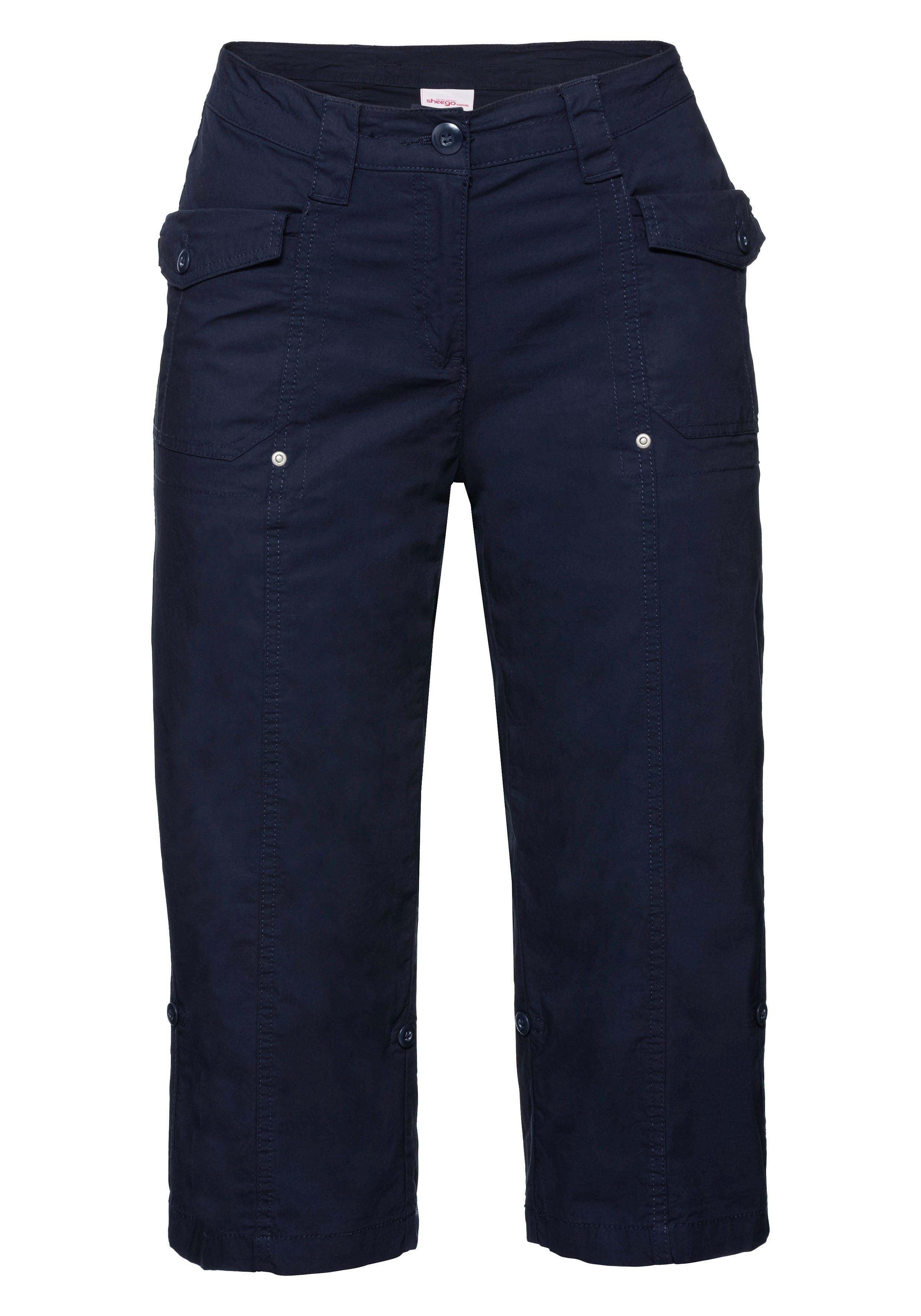 Gerade 3/4-Hose mit Krempelfunktion