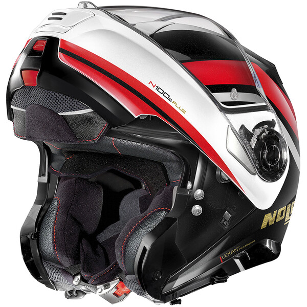 Nolan - Casque N100-5 Plus 50th Anniversary N-Com Noir Brillant / Blanc / Rouge