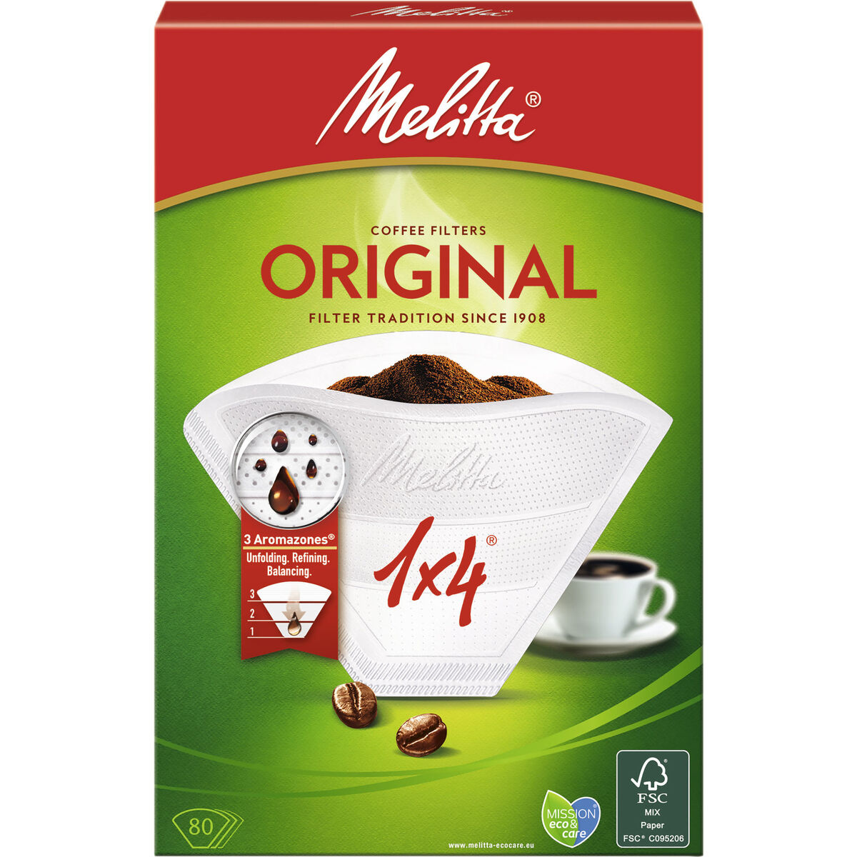 Kaffefilter 1x4/80