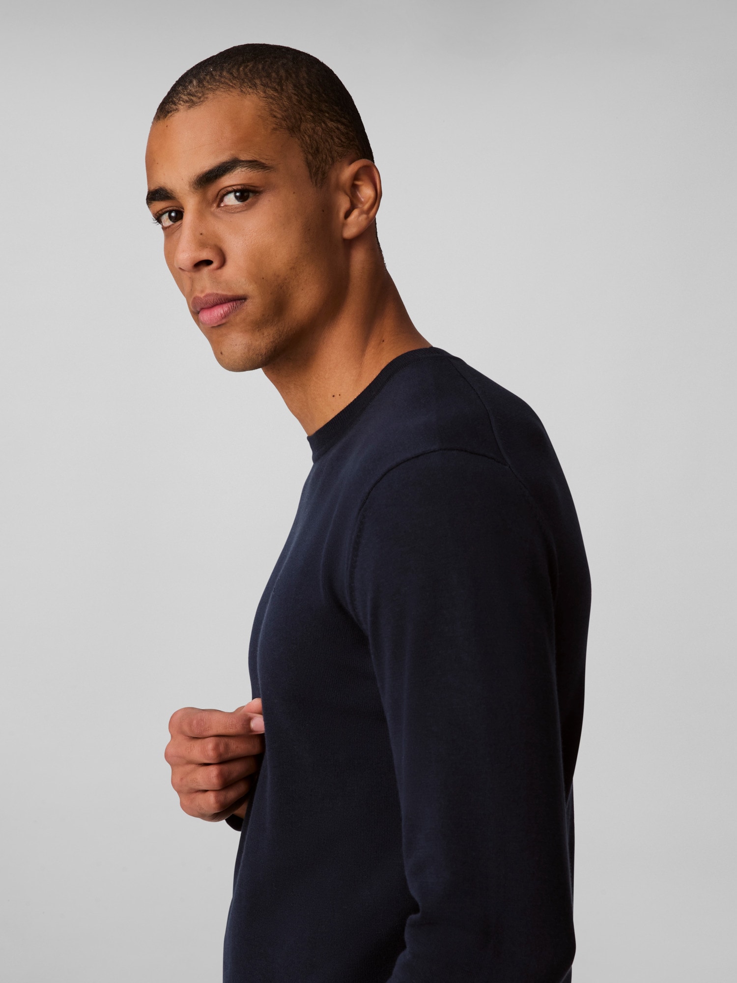 Calvin Klein Strickpullover »LS SUPIMA COTTON CREW 14GG« Mit Rundhalsausschnitt