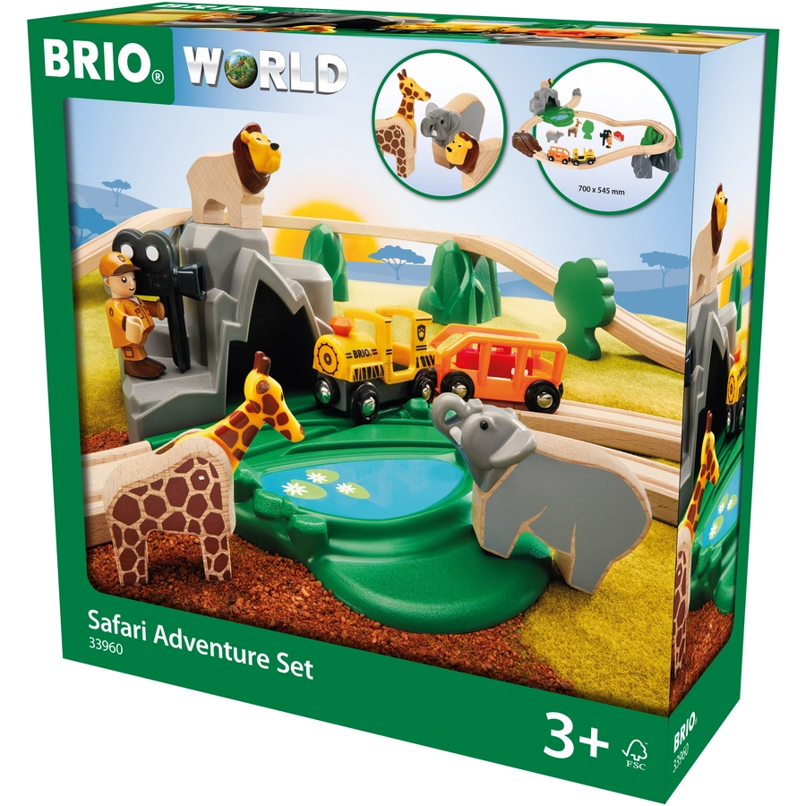 BRIO® WORLD Großes BRIO Bahn Safari Set