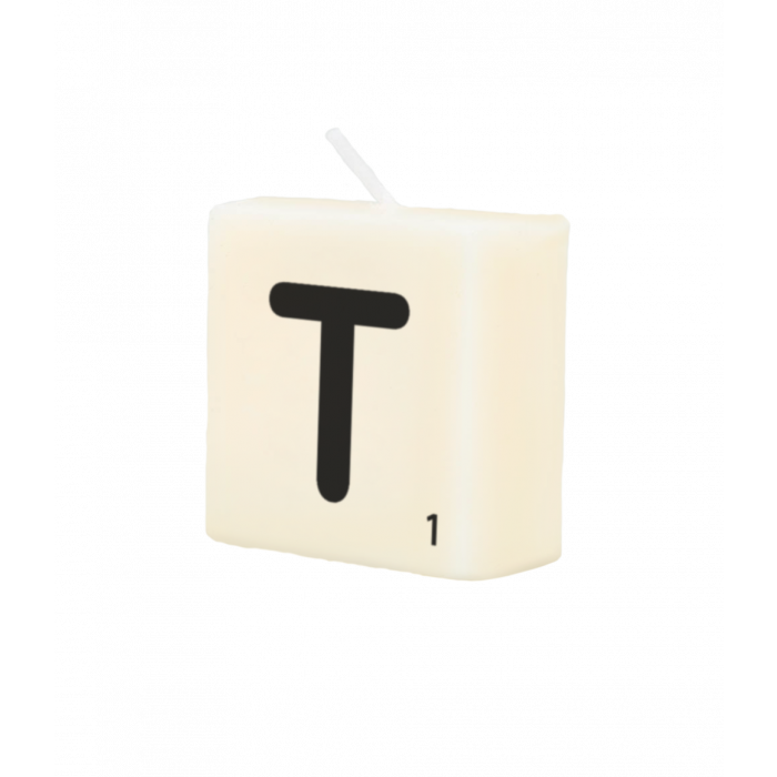 Letter Kaarsje T 4cm