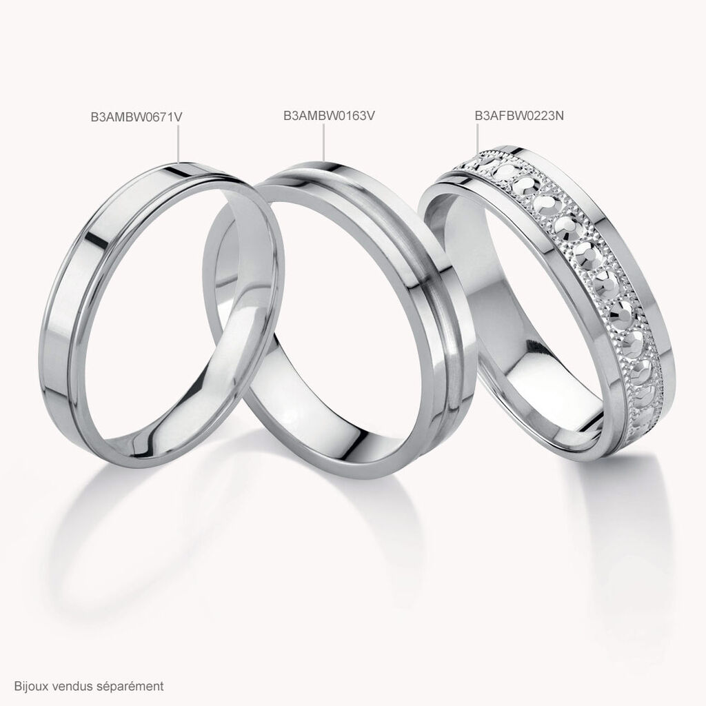 Alliance Aniece Ruban Plat Or Blanc