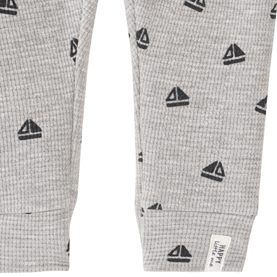 Topomini Baby Leggings aus Waffel-Piqué hellgrau