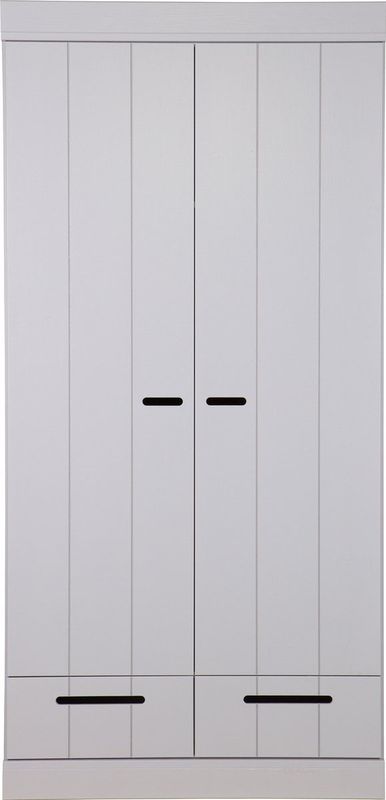 Connect - 2 Drs + Lade - Strokendeur Betongrijs - Massief Grenenhout