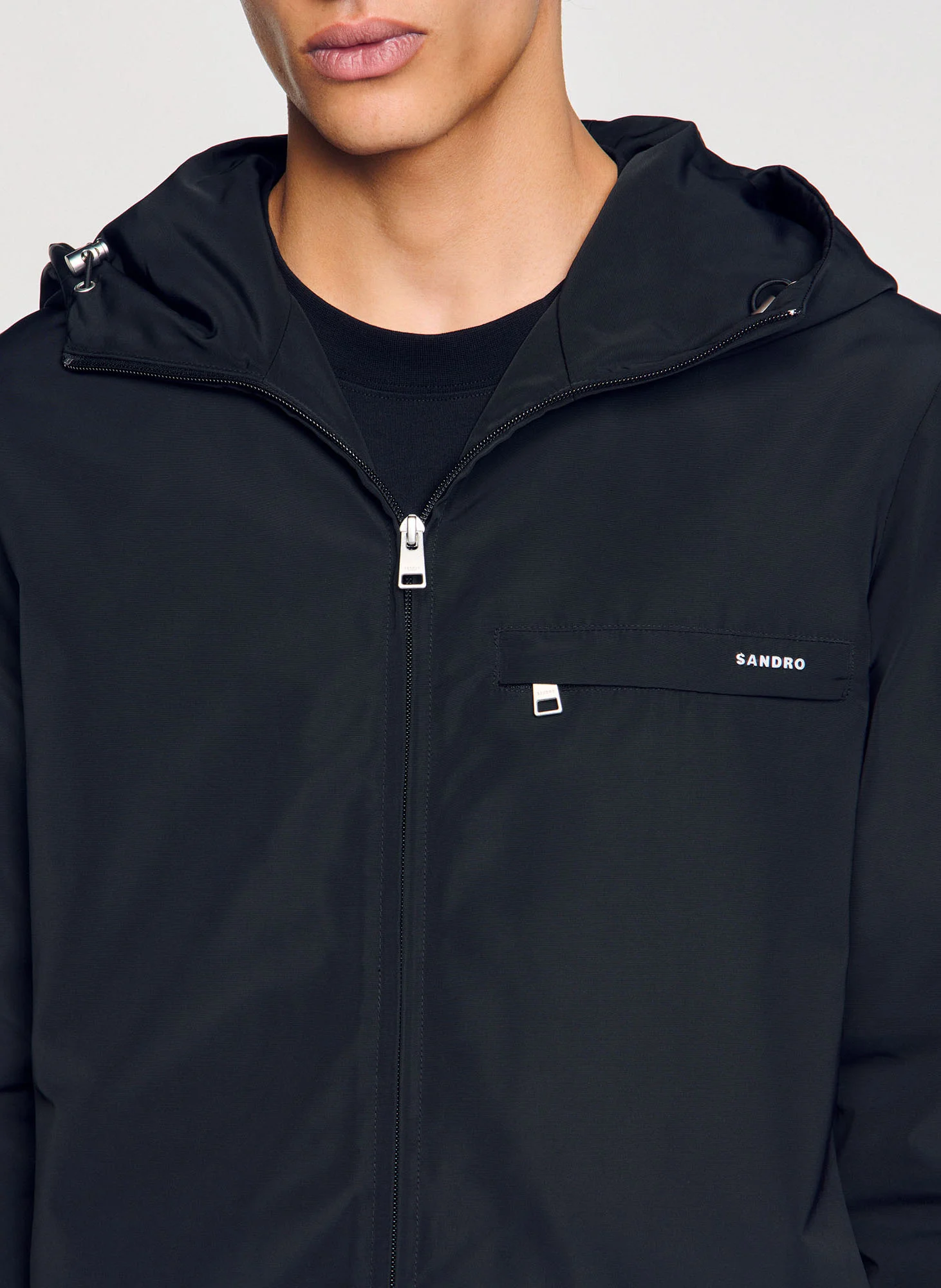 Veste zippée à capuche| Noir