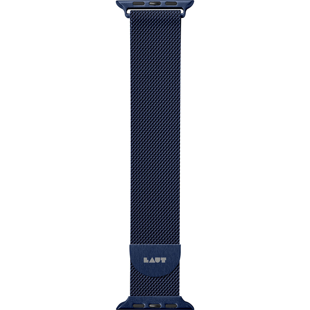 Steel Loop Apple Watch (49/46/45/44 mm) Edelstahl Magnet Milanaise Armband Gelenkumfang: 175-265mm (LT-AWL-ST-BL) - Blau