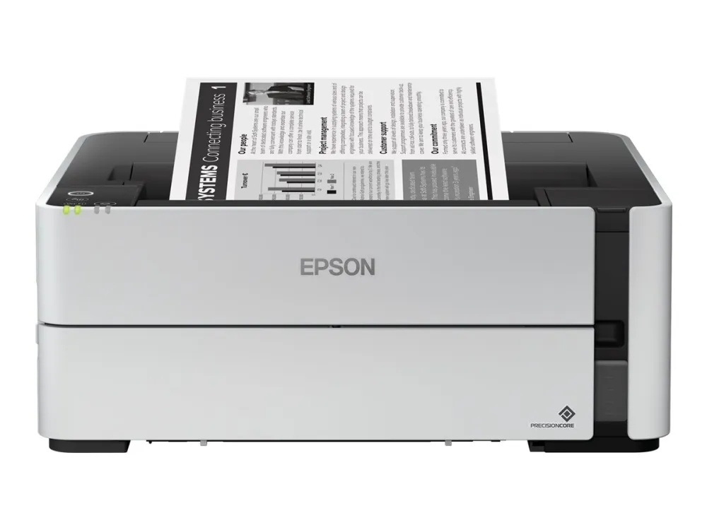 Epson EcoTank M1170 - Printer - S/H - Duplex - blækprinter - kan genopfyldes - A4/Legal - 1200 x 2400 dpi - op til 20 spm - kapacitet: 250 ark - USB 2.0, LAN, Wi-Fi