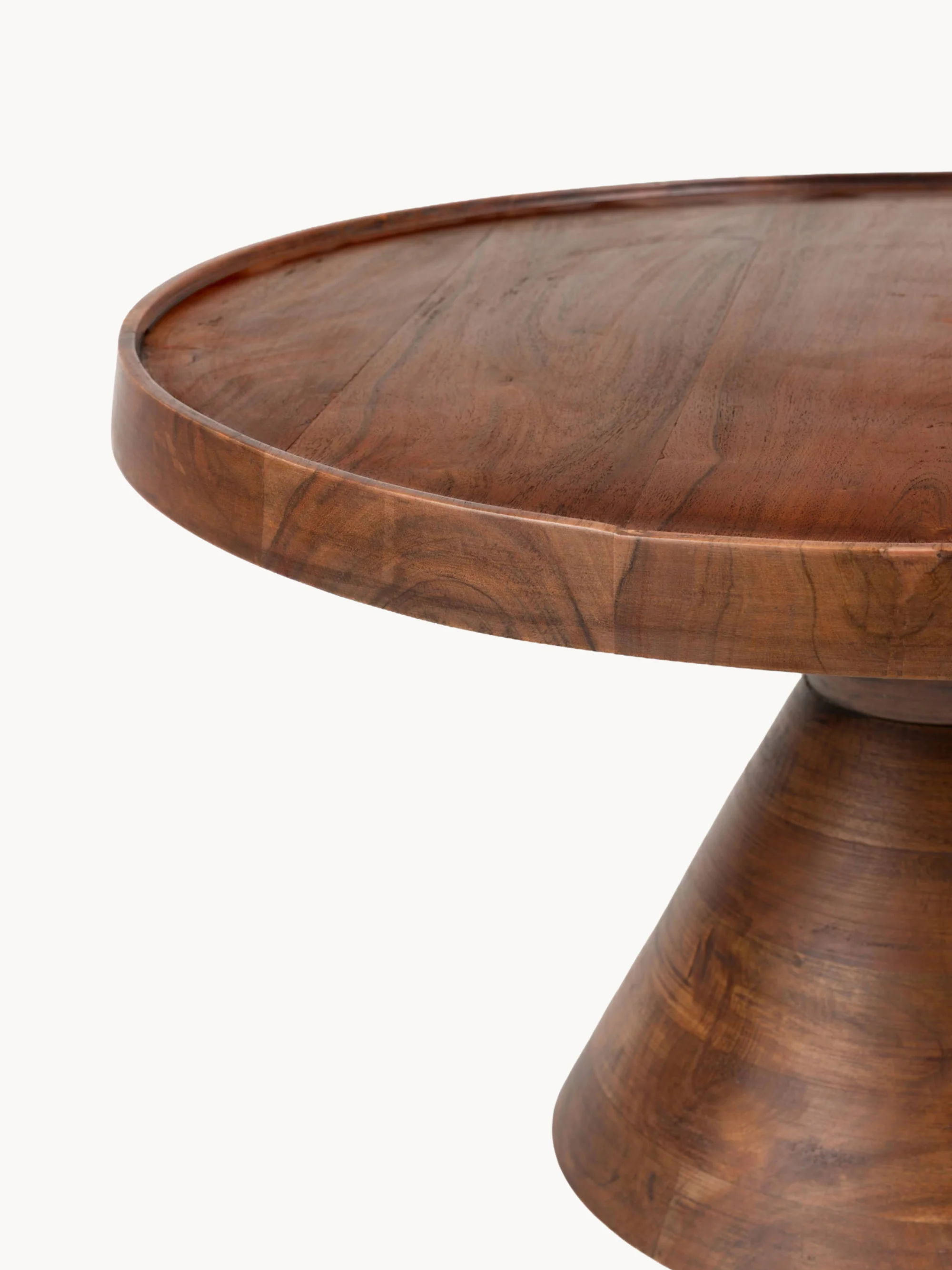 Ronde acaciahouten salontafel Floss