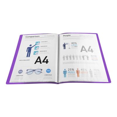 Exacompta Teksto - Porte vues - 80 vues - A4 - disponible dans différentes couleurs