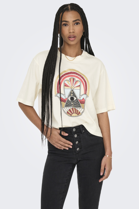 Jacqueline de Yong witte dames t-shirt