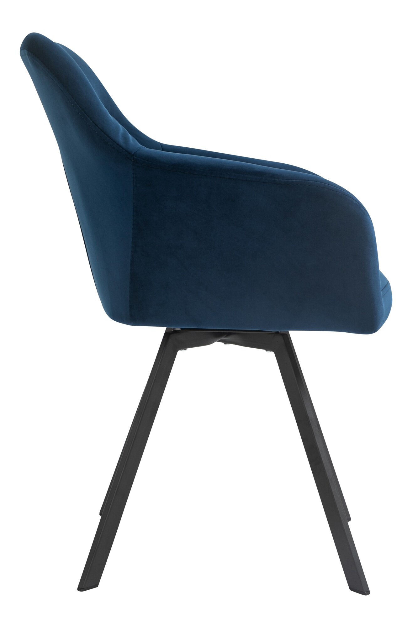 Armlehnstuhl Drehfunktion blau Esszimmerstuhl Polsterstuhl Wohnzimmer Stuhl