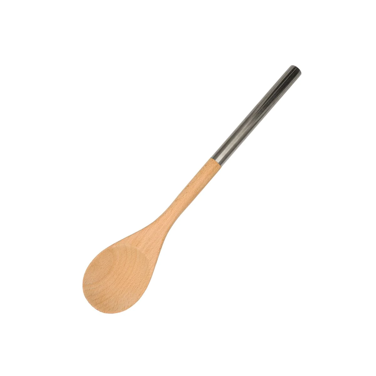 Cuillère en bois manche inox 34 cm Boissellerie Fackelmann