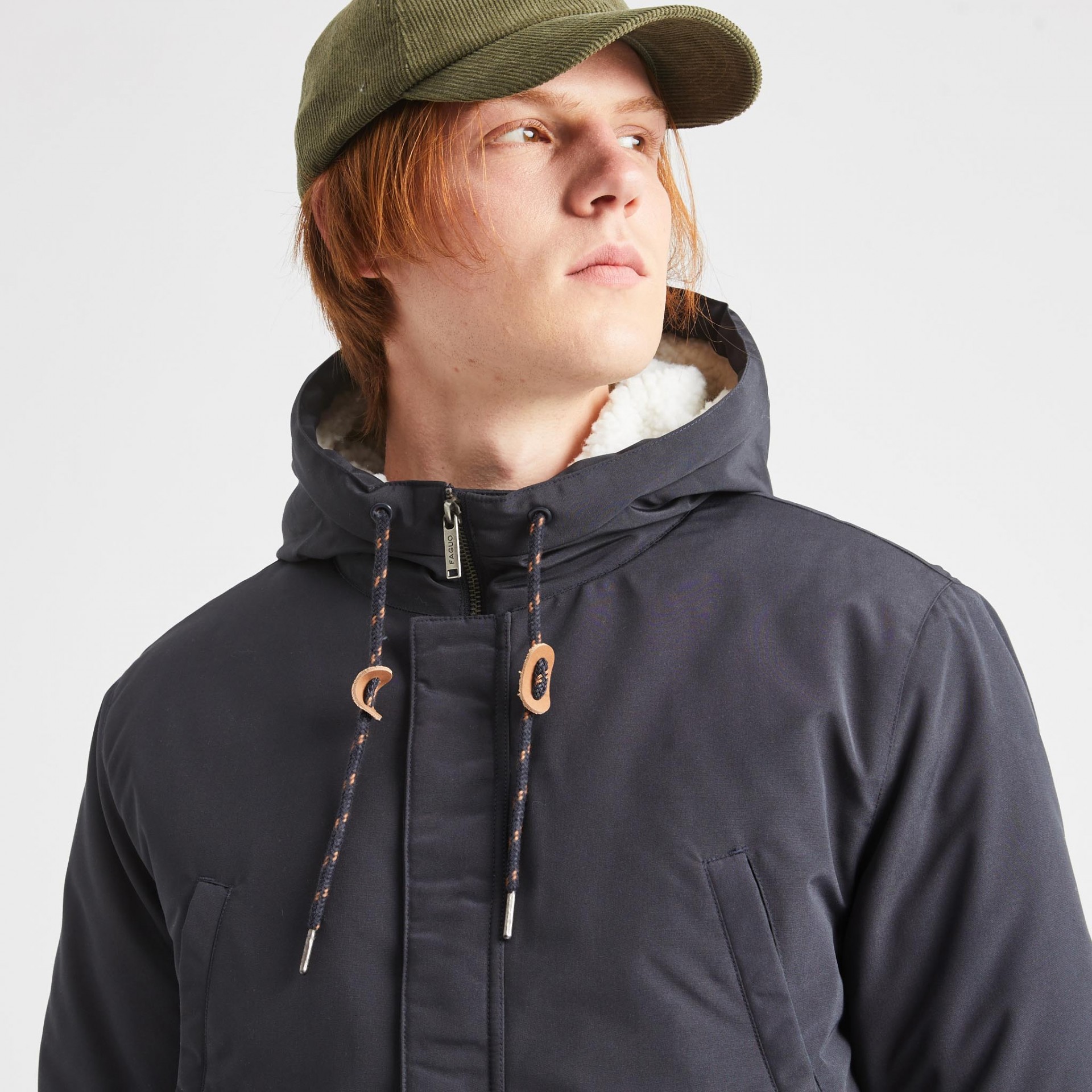 Parka bleu marine polyester recyclé - modèle Vernon