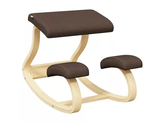 Chaise assis-genoux marron 48x71x51 cm contreplaqué de bouleau