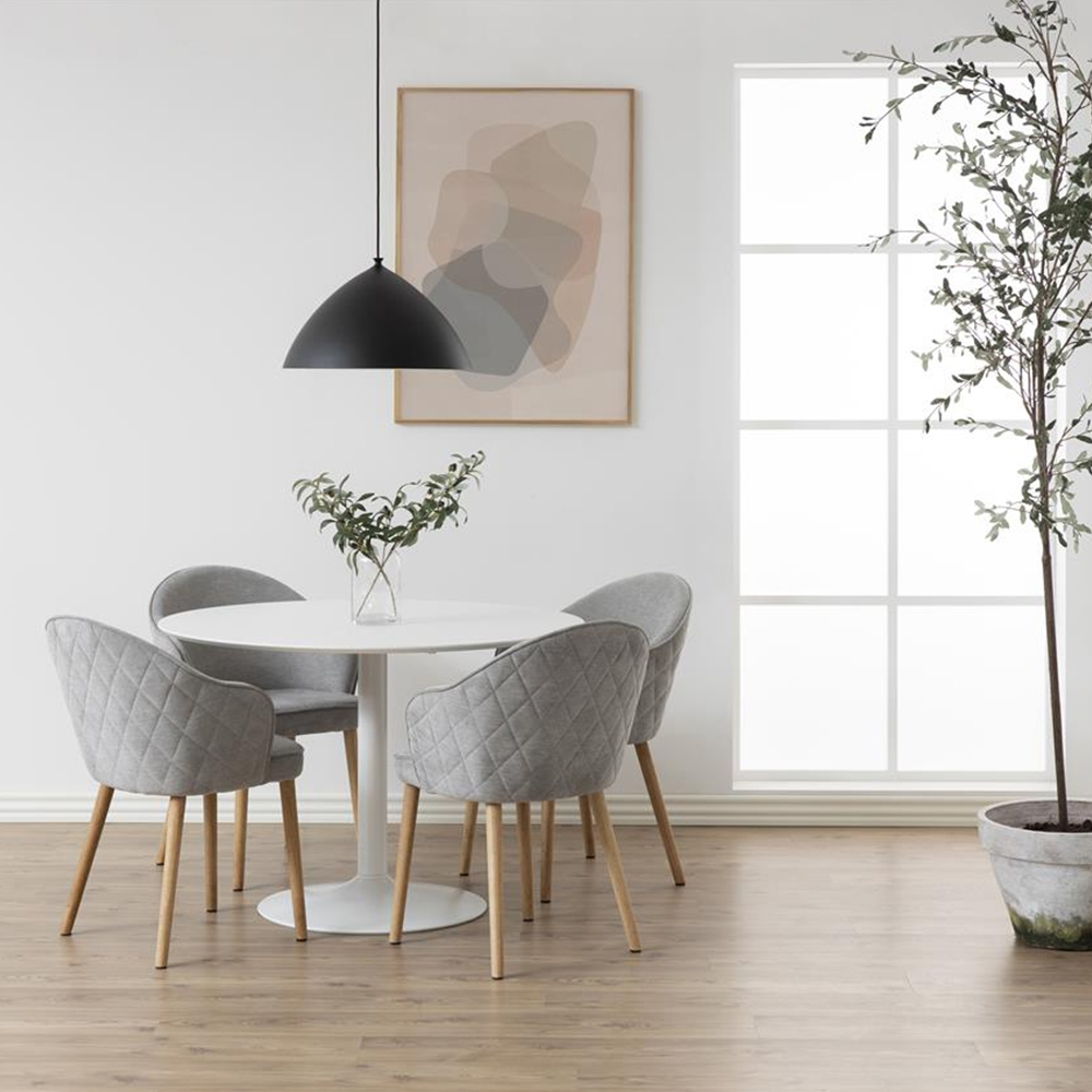 Ronde eettafel Vino Ø110 cm Wit