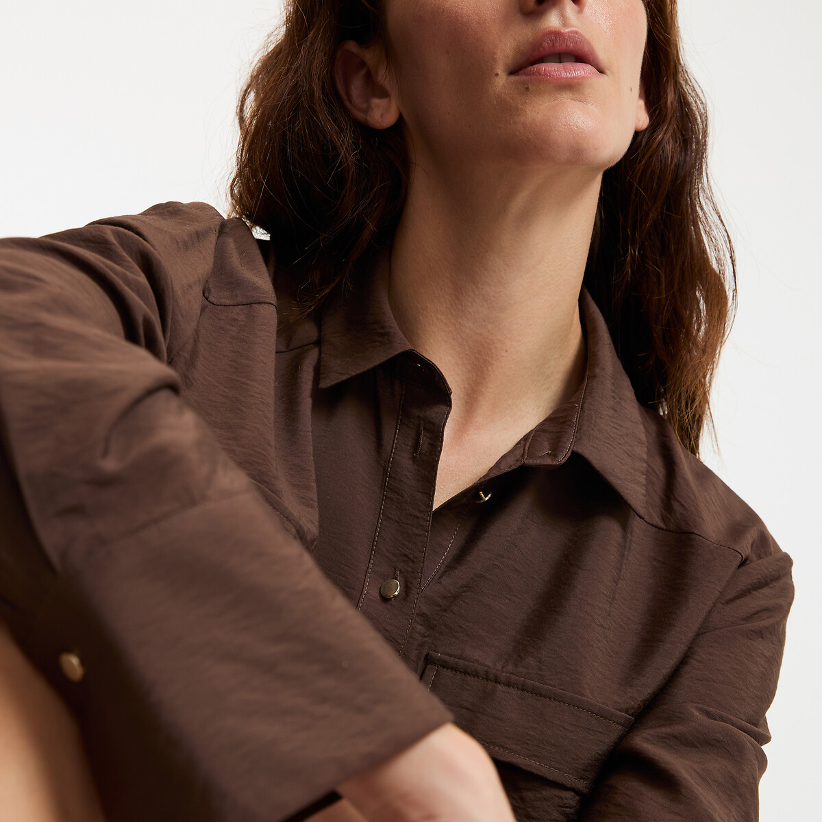 COLEÇÃO LA REDOUTE<br>Camisa curta e folgada, mangas compridas