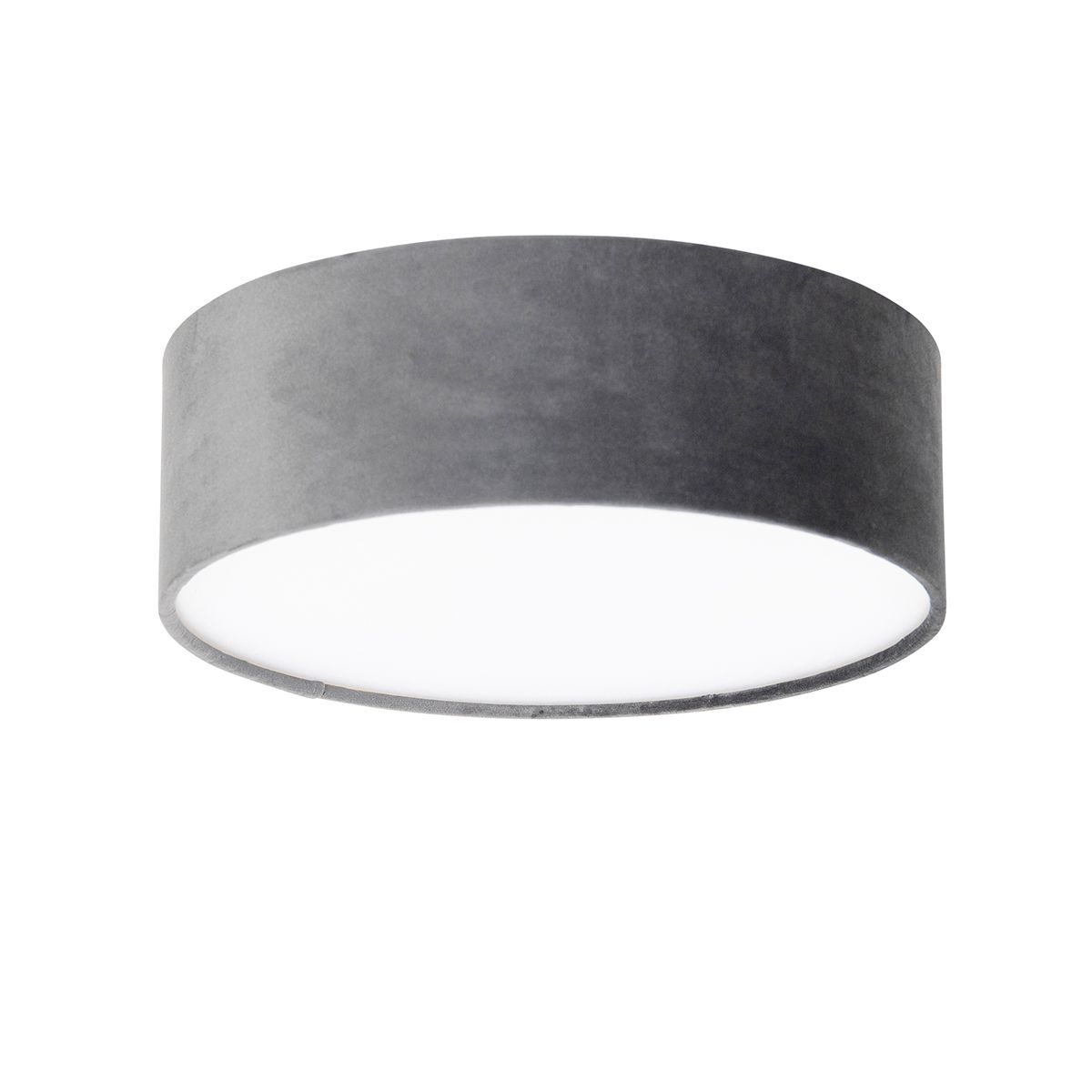 Moderne plafondlamp grijs 30 cm met gouden binnenkant - Drum