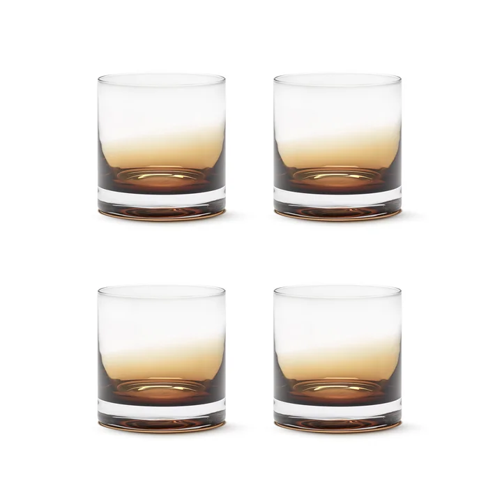 Serax - Zuma Whiskyglas by Kelly Wearstler, amber (4er-Set)