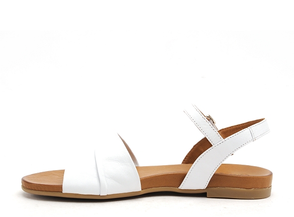 Coco abricot nu pieds plats femme mijoux blanc