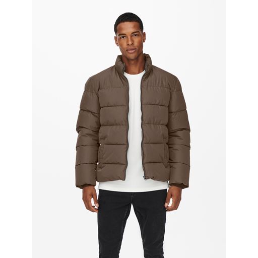 ONLY & Sons Melvin Life Puffer Jakke, Hot Fudge, L