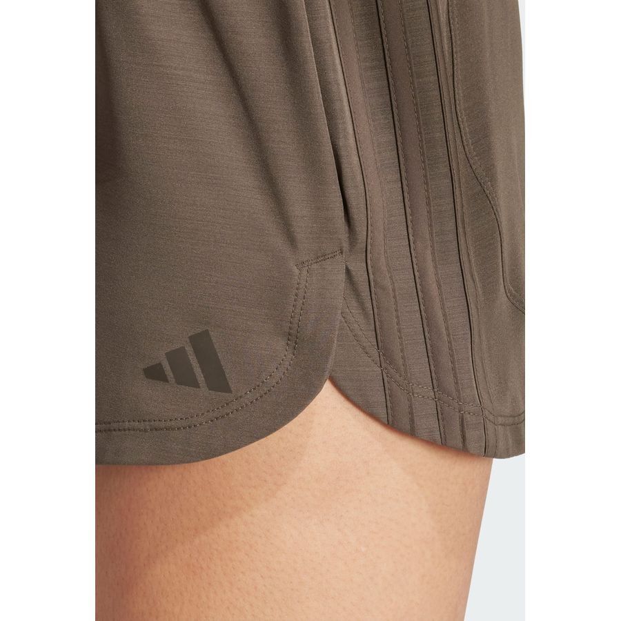 Adidas Short de training taille haute toile Pacer 3 bandes