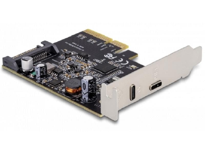 Delock PCI-Express-Karte 90074 2x USB Typ-C 1x USB-C PD, 1x USB-C 3.2 Gen. 2 x 2 20 Gbps