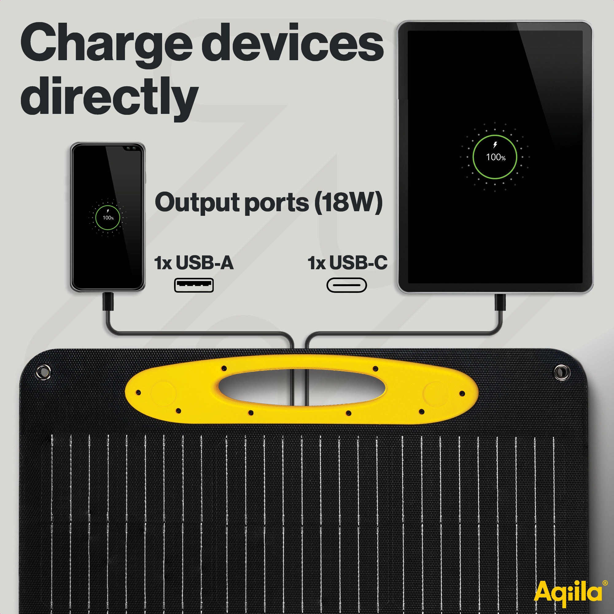 Aqiila Sunbird 100 watt opvouwbaar zonnepaneel