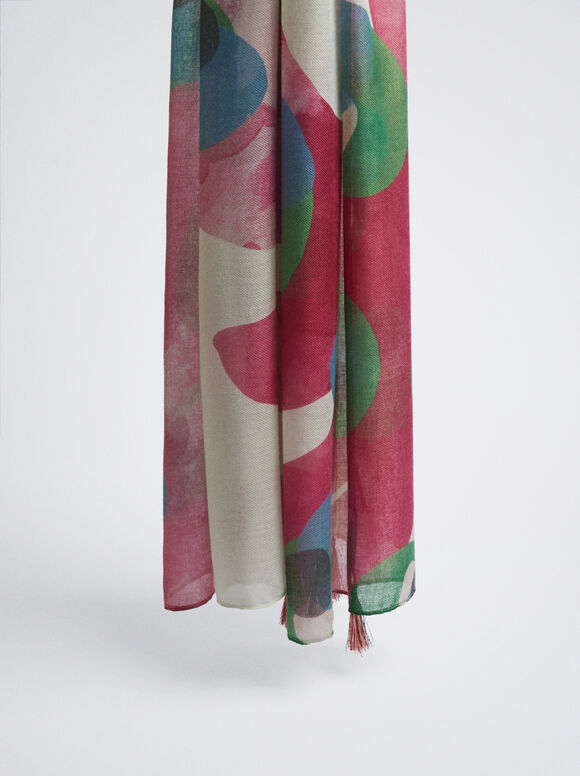 Lenço estampado - Rosa
